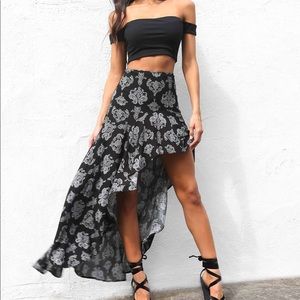Tiger Mist Hi-Low Maxi Skirt